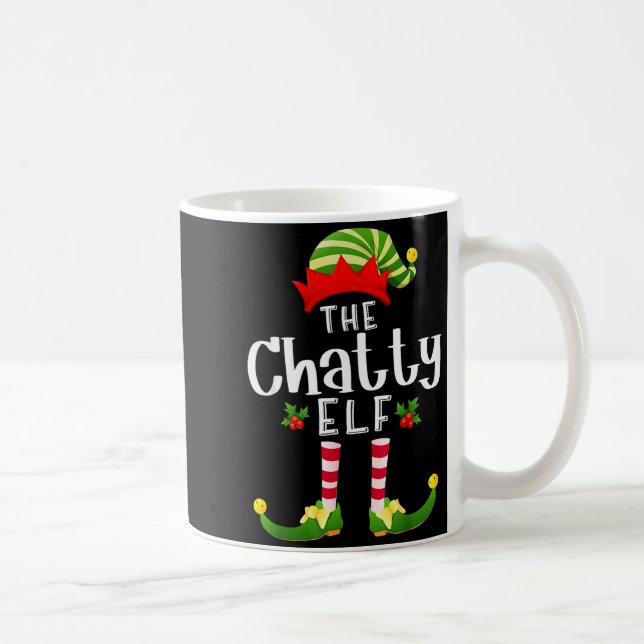 Mug Chatty Christmas Elf Matching Pajama X-mas Party  (Droite)