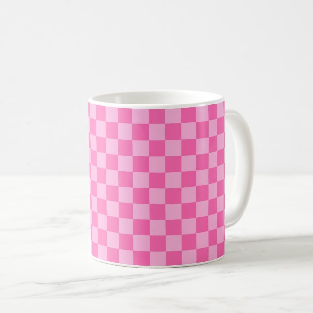 Mug Chaud Pink Checkerboard (Devant droit)