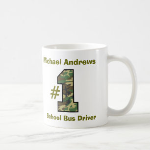 Mug Chauffeur d'autobus scolaire du numéro un V37