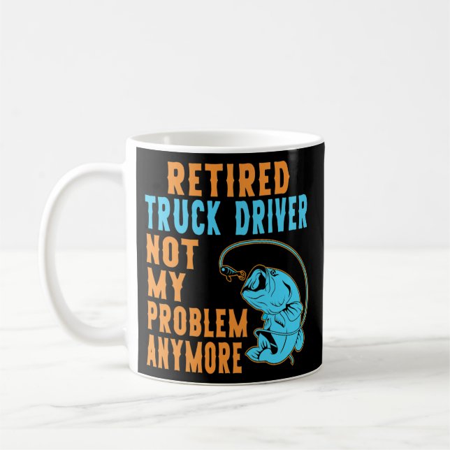 Mug Chauffeur de camion retraité Pêcheur Lover Retrait (Gauche)