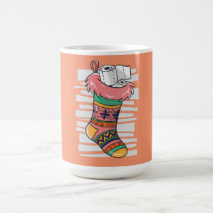 Mug Chaussette de Noël avec Cadeau de Papier Toilette