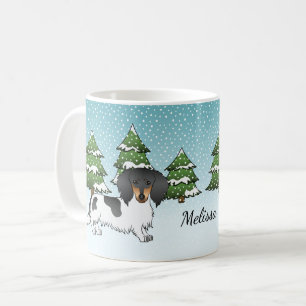 Mug Chaussure À Cheveux Longue Noir Et Tan En Hiver
