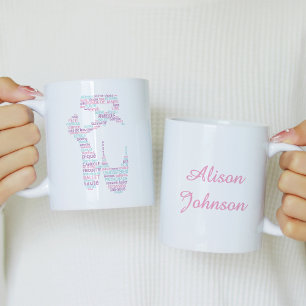 Mug Chaussure de ballet rose et Aqua