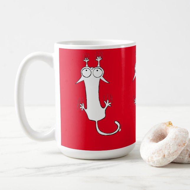 MUG CHAUSSURES CHATS ROUGES CHAT (Avec donut)