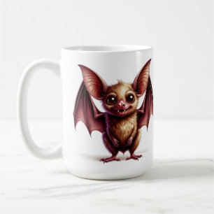 Mug Chauve-souris de dessin animé mignonne avec un sou