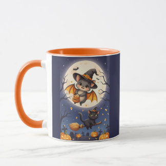 Mug Chauve-souris et chat noir magiques – Halloween