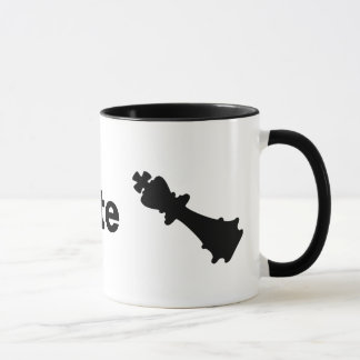 Mug "Check Mate" avec Mark rouge et Roi des échecs