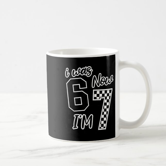 Mug Checkered I Was 6 Now I'm 7 Birthday Seven Years O (Droite)