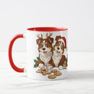 Mug Cheepdogs de Noël Shetland