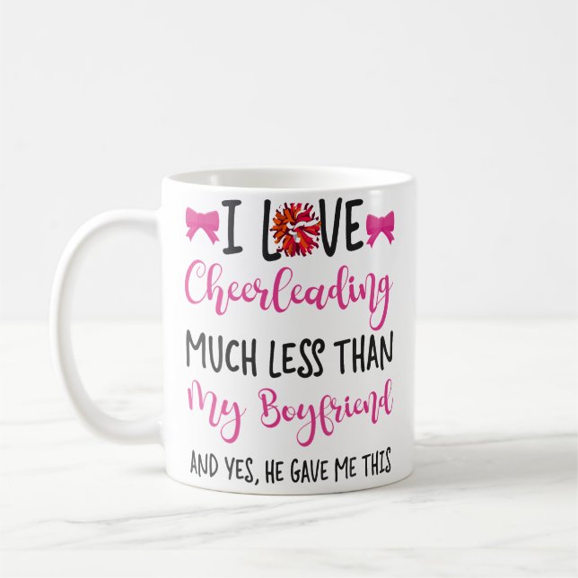 Mug Cheer Cheerleading Boyfriend I Love Cheerleading M (Gauche)
