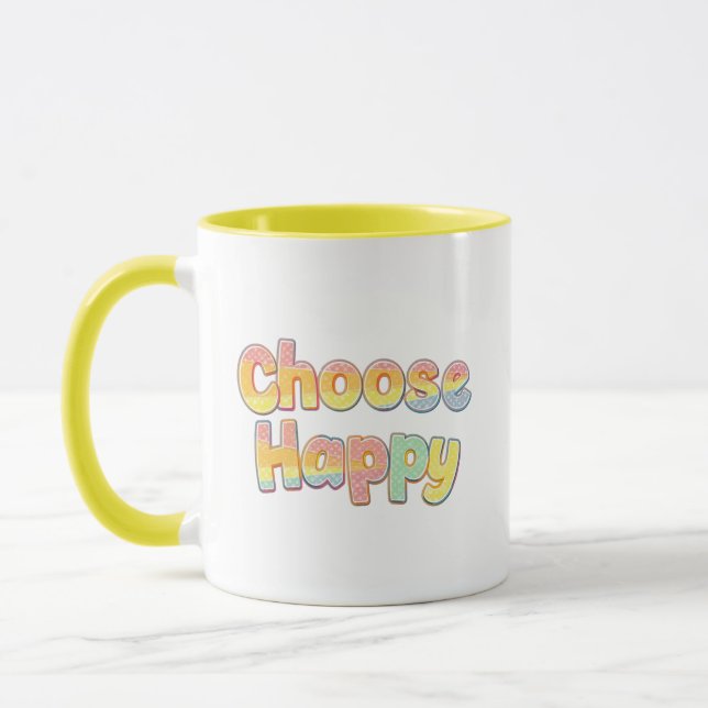 Mug Cheerful and Positive Kids Typography (Gauche)