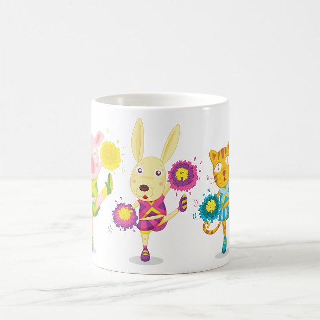 Mug Cheerleader animal trio lapin de porc et chat (Créateur téléchargé)