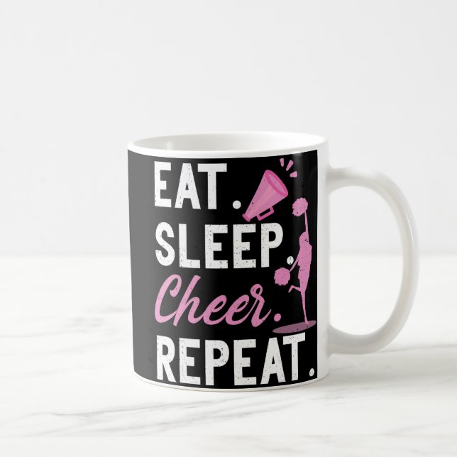 Mug Cheerleading Dance Cheerleader Girls Eat Sleep Che (Droite)