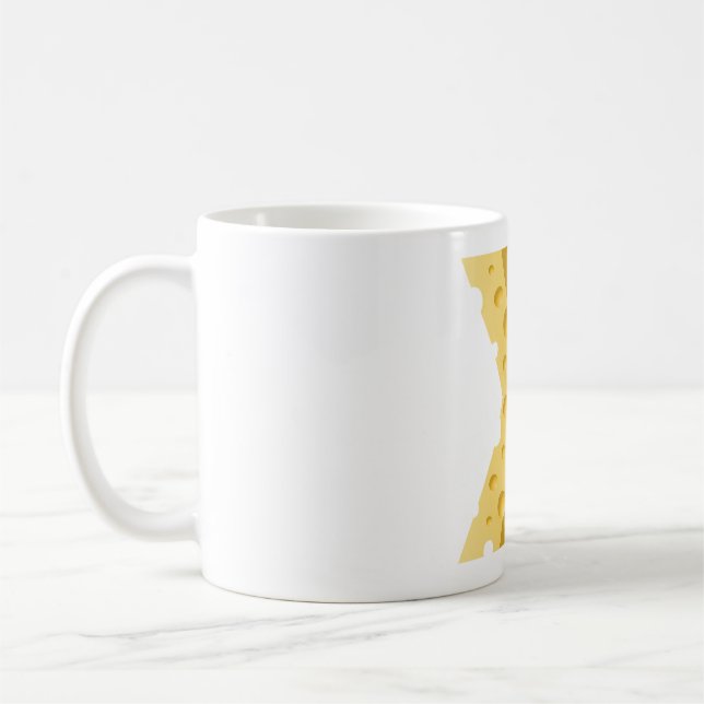 Mug Cheese Letter X Typography (Gauche)