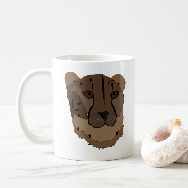 Mug Cheetah Wildlife Animal (Avec donut)