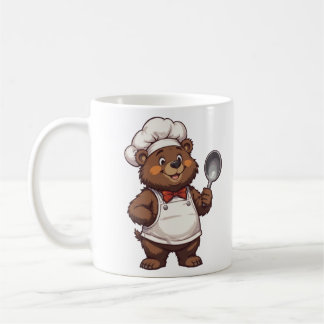 Mug Chef délicieux à l'ours en action