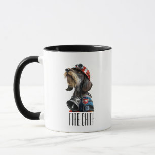 Mug Chef des pompiers Cheveux de fil Dachshund