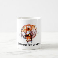 Chef d'hurlement de tigre de bande dessinée de