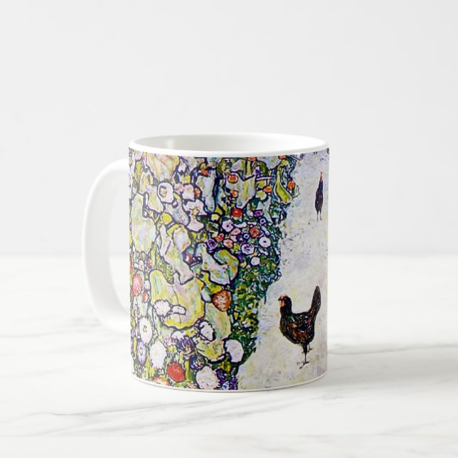 Mug Chemin de jardin avec poulets, Gustav Klimt (Devant gauche)