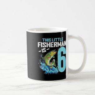 Mug Chemise d'anniversaire de pêche pour garçons de 6 