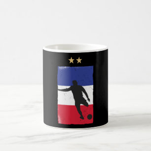 Mug Chemise de fan de football de France Drapeau Franç