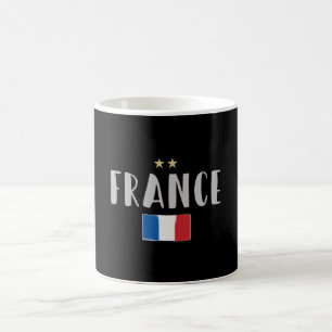 Mug Chemise de fan de football de France Drapeau franç
