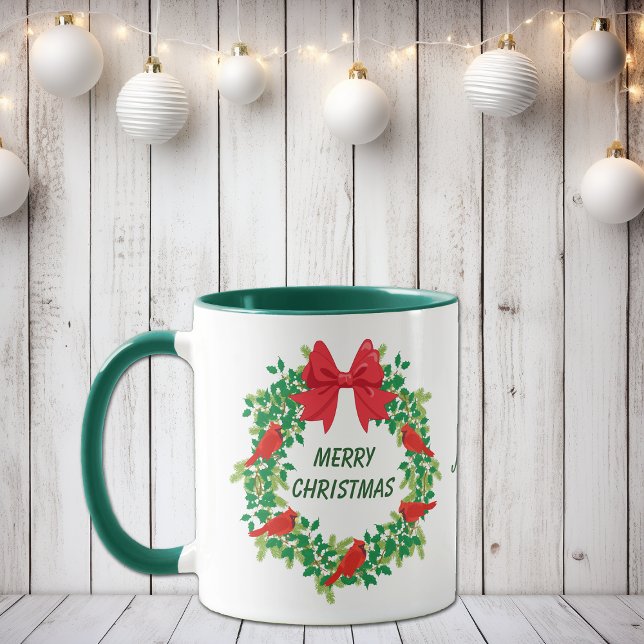 Mug Chemise de Fêtes Cardinale Rouge personnalisée (Créateur téléchargé)