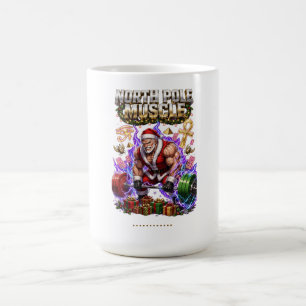 Mug Chemise de gym drôle de Noël Muscle Pôle Nord