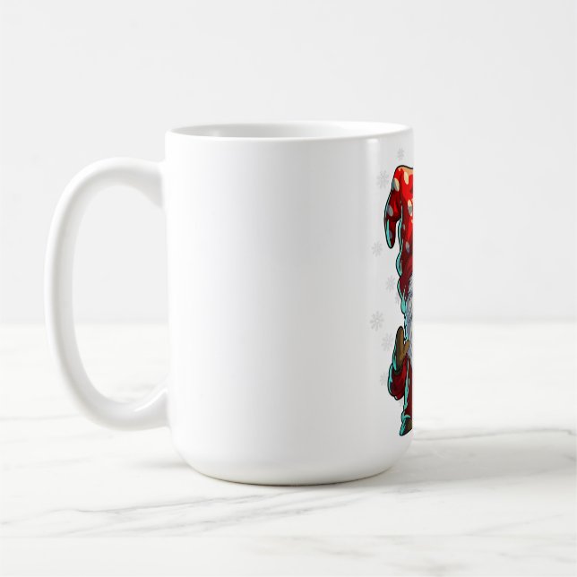 Mug Chemise de Noël Hommes Femme Buffalo Plaid Rouge (Gauche)