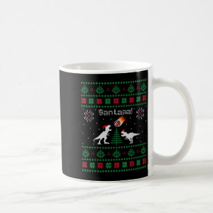 Mug Chemise de Noël laide de dinosaure Santaaa 