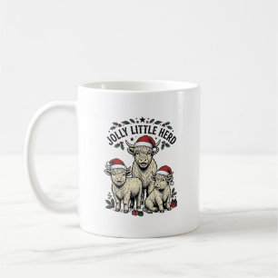 Mug Chemise de vache de Noël Art vintage de troupeau d