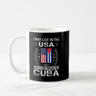 Mug Chemise Drapeau Cubain Américain Mon Histoire A Co