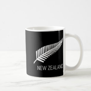 Mug Chemise Fille Nouvelle-Zélande Fern Noir Homme Noi