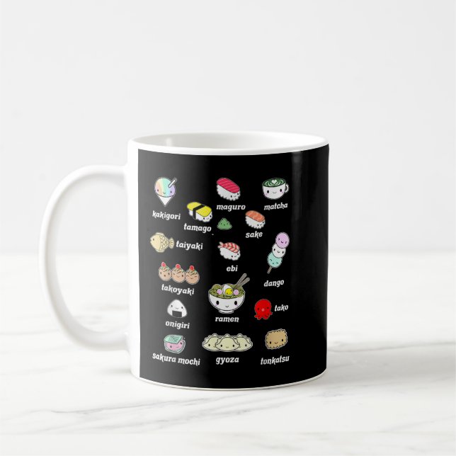 Mug Chemise Japonaise De Nourriture Kawaii, Chemise Lo (Gauche)