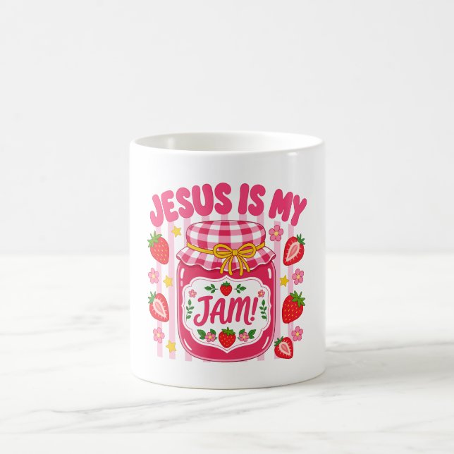 Mug Chemise Jésus Est Mon Jam Pot De Fraises Mignon (Centre)