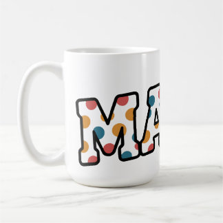 Mug Chemise MAMA Rétro - les années 70 Polka Dot Desig