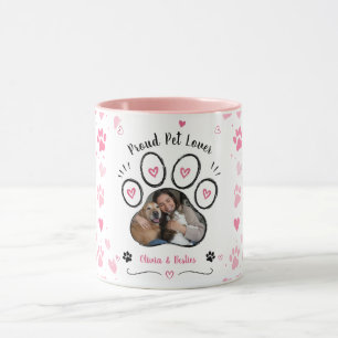 Mug Chemise personnalisée avec photo et nom d'animal f