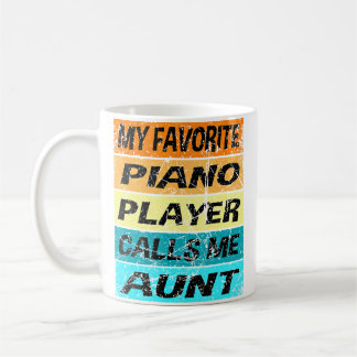 Mug Chemise Rétro Piano Ma Tante Préférée M'appelle Ta