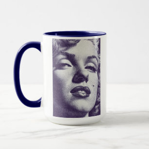 Mug Chemise T-shirt à portrait pointilliste de Marilyn