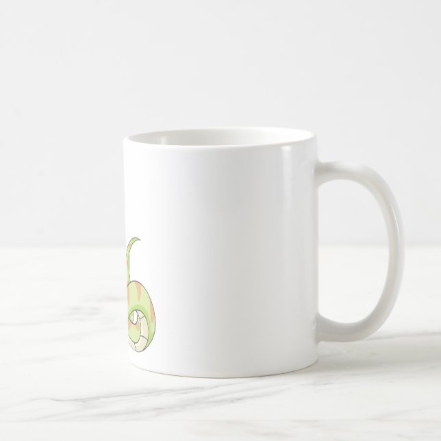 Mug Chemise verte mignonne de bande dessinée de (Droite)