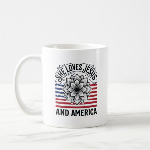 Mug Chemise vintage florale chrétienne patriotique