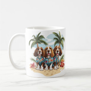 Mug Chemises Hawaïennes pour Chiens Basset Hound