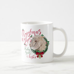 Mug CHÈQUE Voeux de Noël Bébé Chèvre Baisers Angora