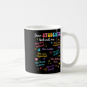 Mug Cher étudiant derrière moi, retour à l'école, prof