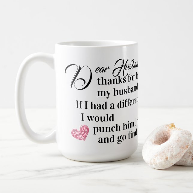 Mug Cher mari, merci d'être mon mari (Avec donut)
