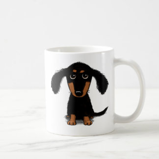 Mug Cher noir et Tan Long Haired Chien chiot