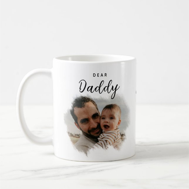 Mug Cher papa | Fête des pères de coeur photo moderne (Gauche)
