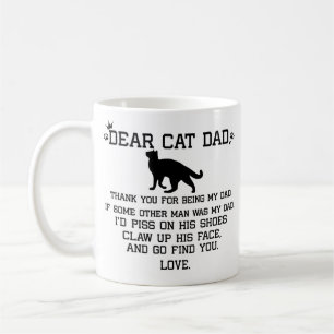 Mug Cher père de chat, photo-montage et nom du chat