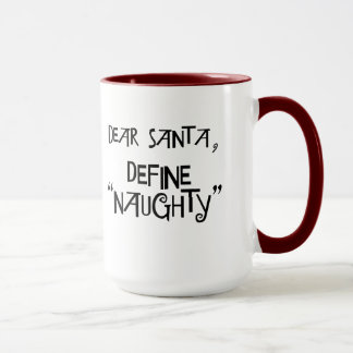 Mug Cher Père Noël, définissent "vilain "
