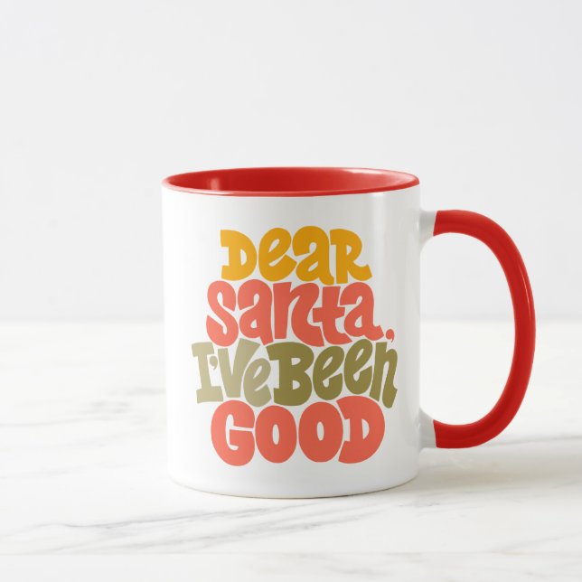 Mug Cher Père Noël, j'ai été bon design (Droite)